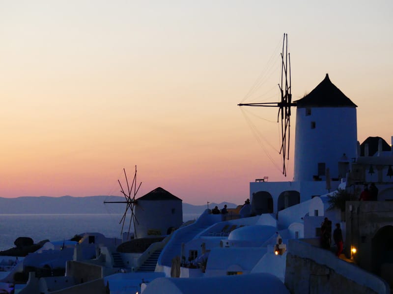 coucher de soleil oia