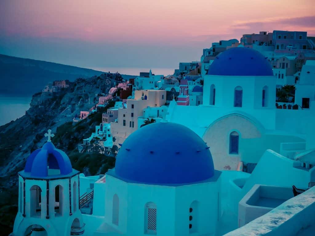 D  couvrir ville d Oia sur l ile Santorini Gr  ce