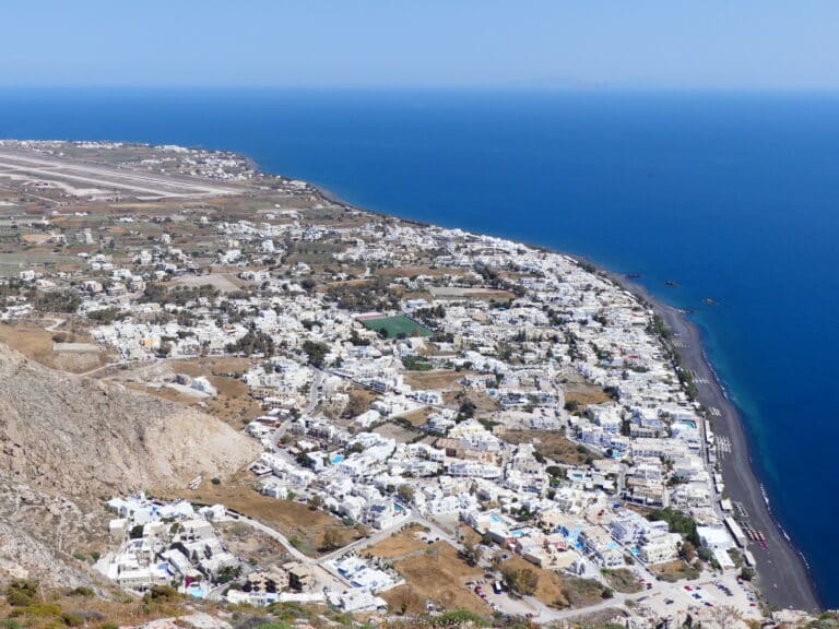 Randonnée vue Kamari Mesa Vouno
