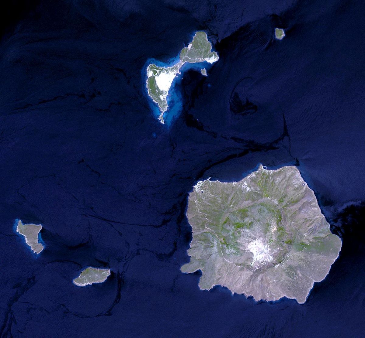 Vue aérienne de l'île de Nisyros