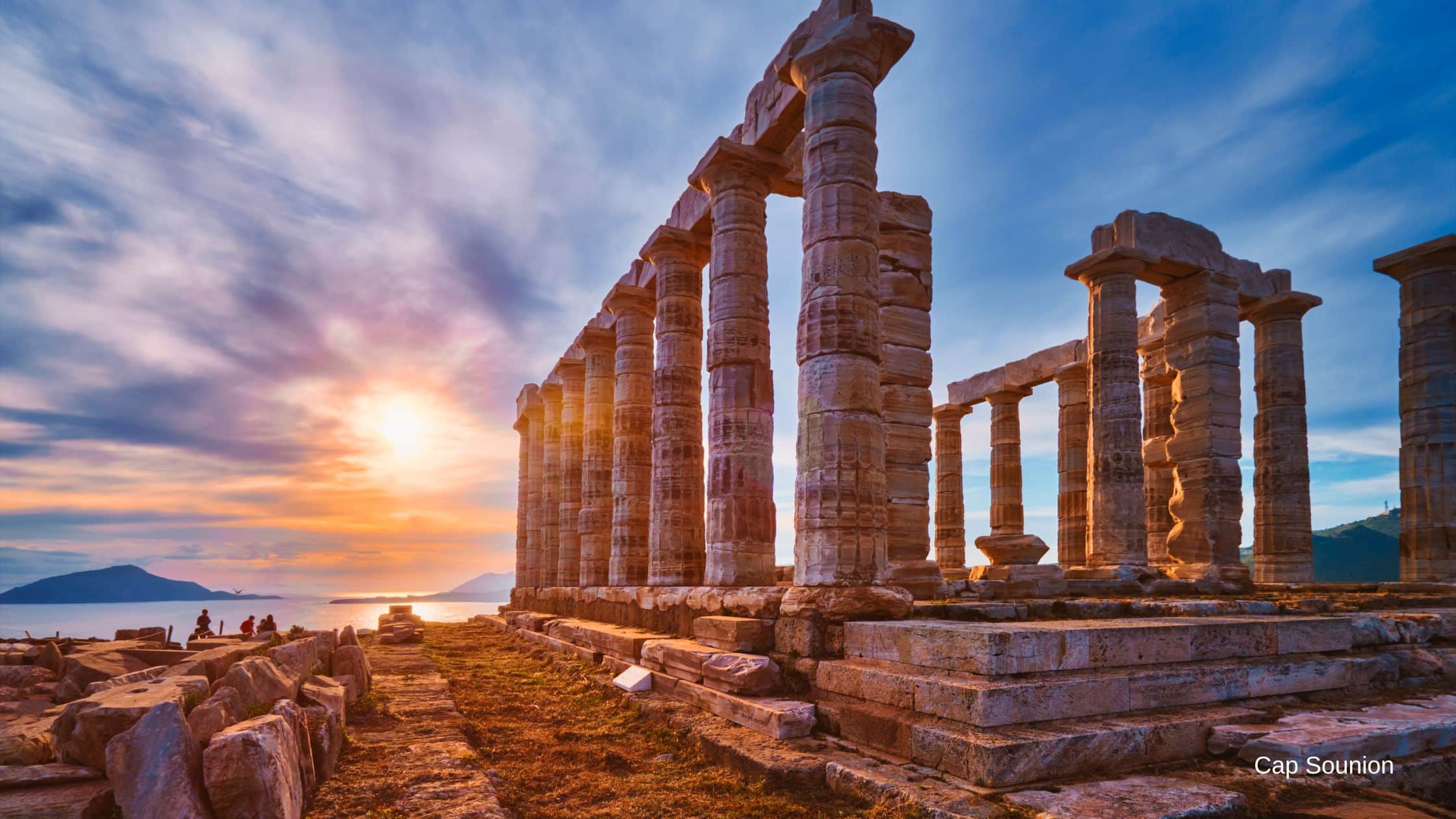 Coucher de soleil au cap Sounion