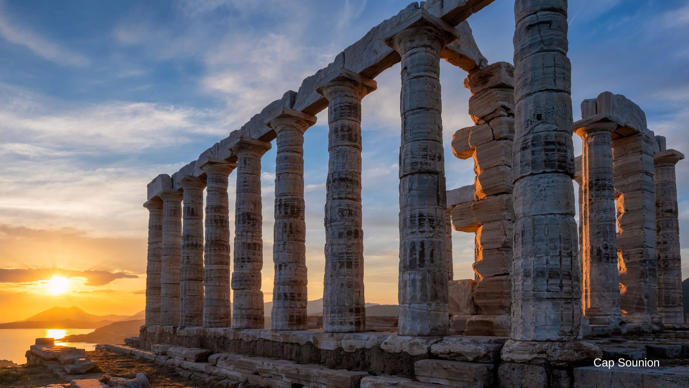 Coucher de soleil au Cap Sounion