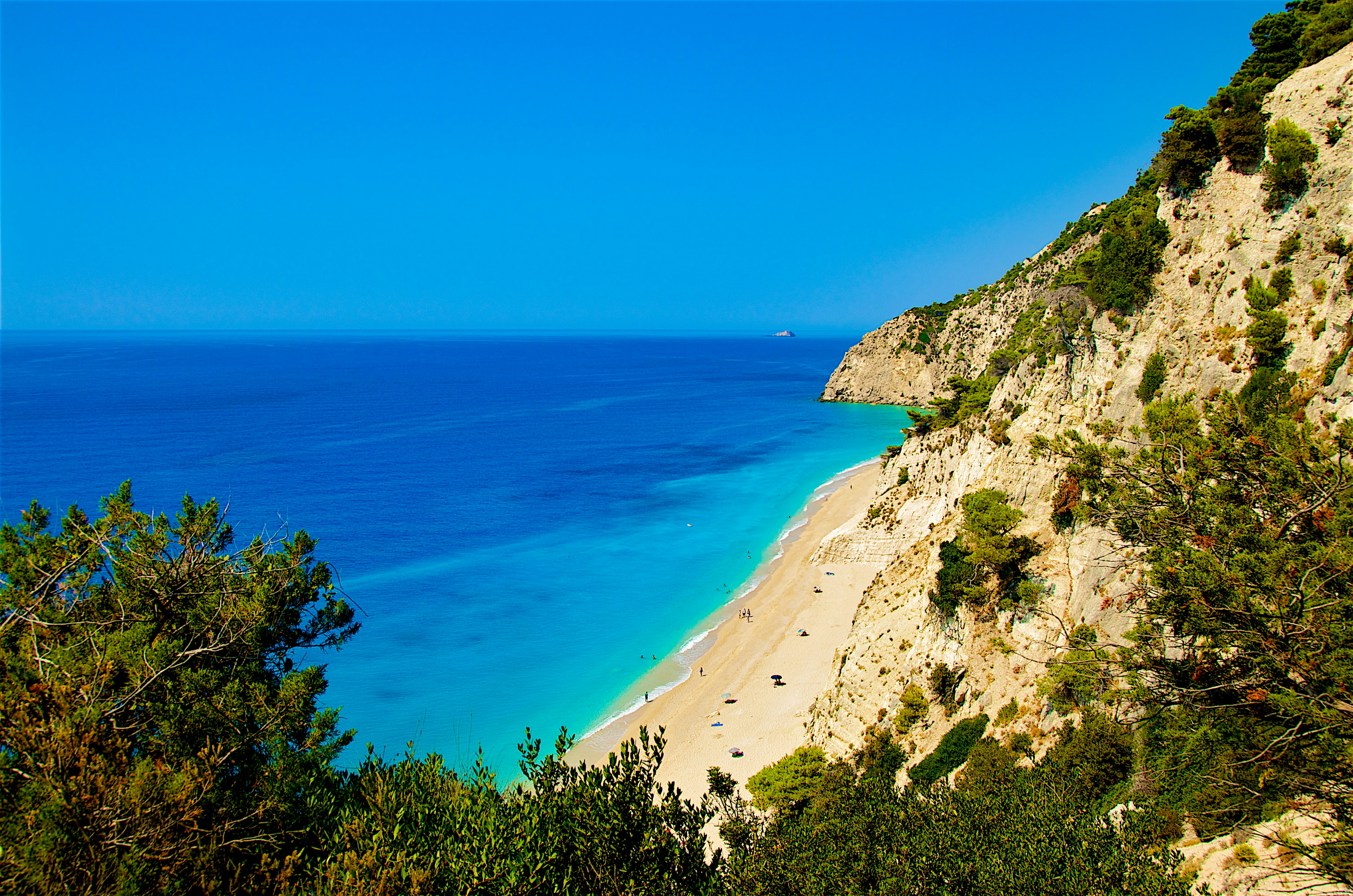 Egremni plage côte ouest Leucade