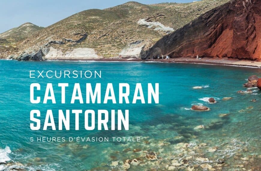 Excursion en catamaran de luxe à Santorin