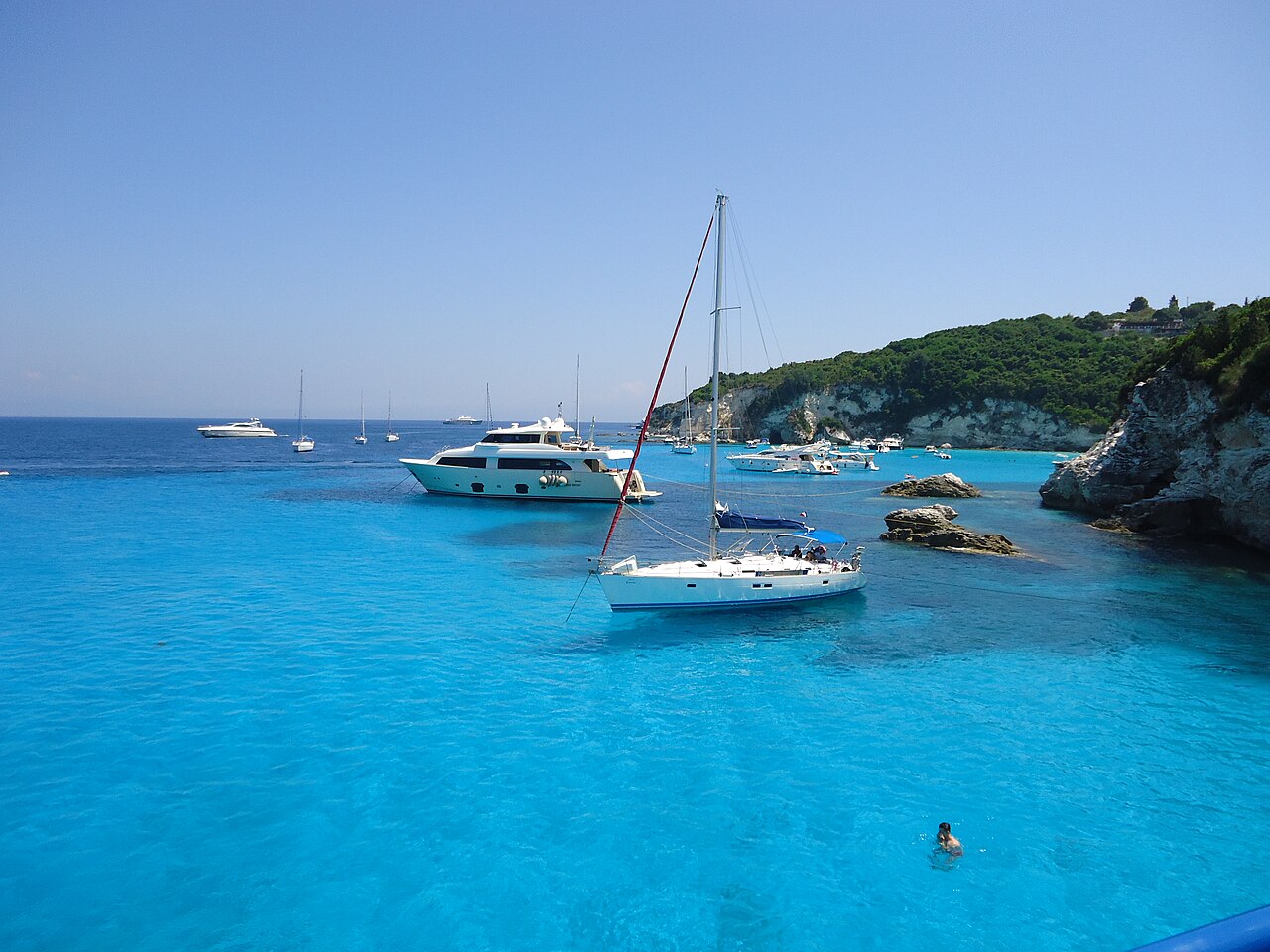 Plage de Voutoumi à Antipaxos